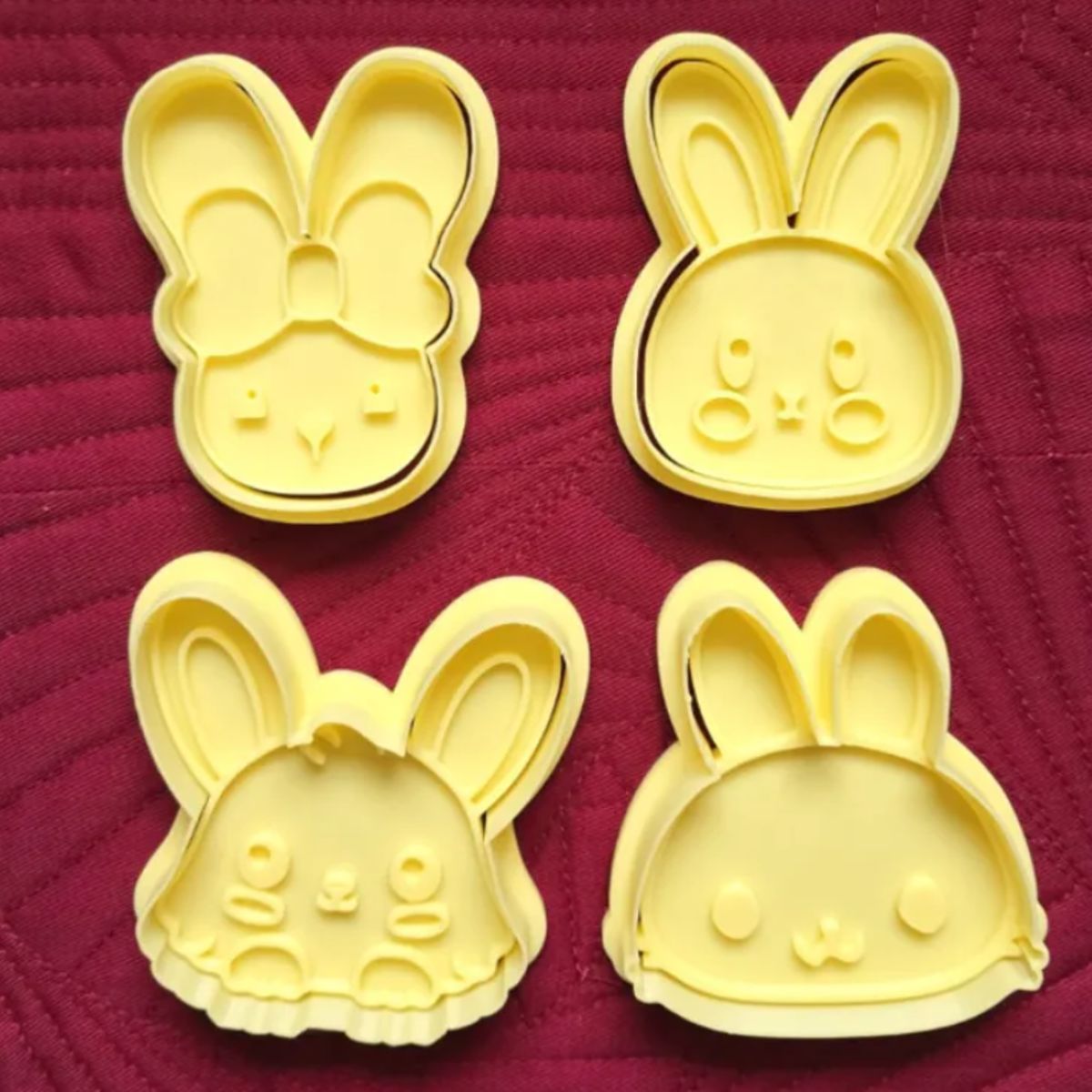 GENERICO - Cortadores de galletas - Conejitos de Pascua (pack 4 un)