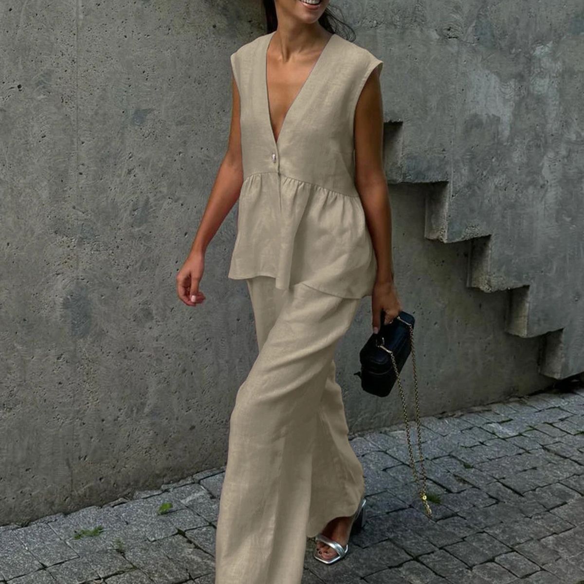 VELVET - Set Conjunto de dos Piezas Alina Rosa