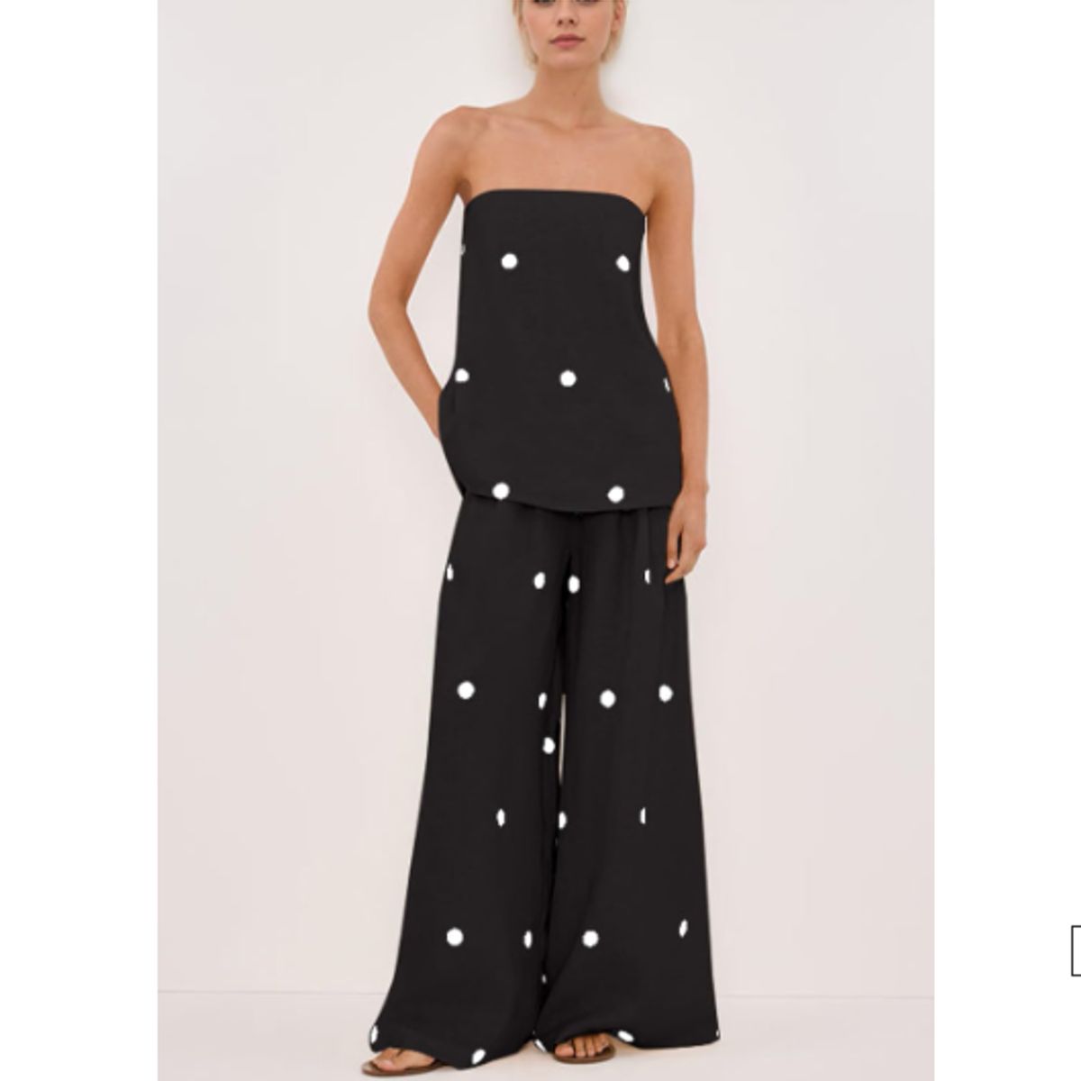 VELVET - Set Dos Piezas Madonna Polka Dot Negro