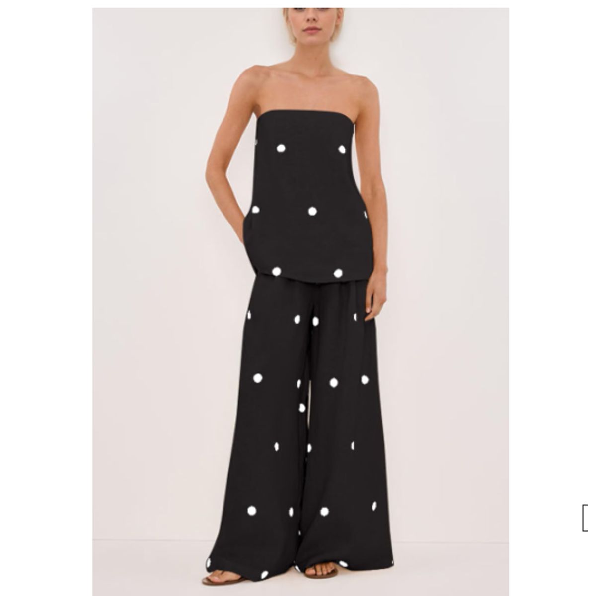 VELVET - Set Dos Piezas Madonna Polka Dot Negro