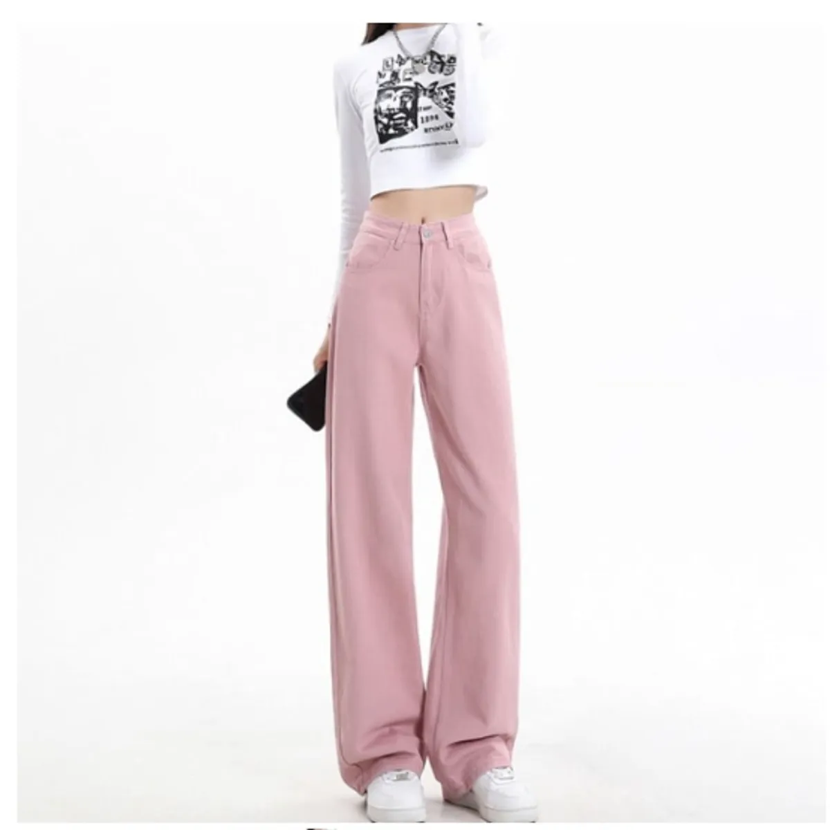VELVET - Jeans Recto Isadora Rosa
