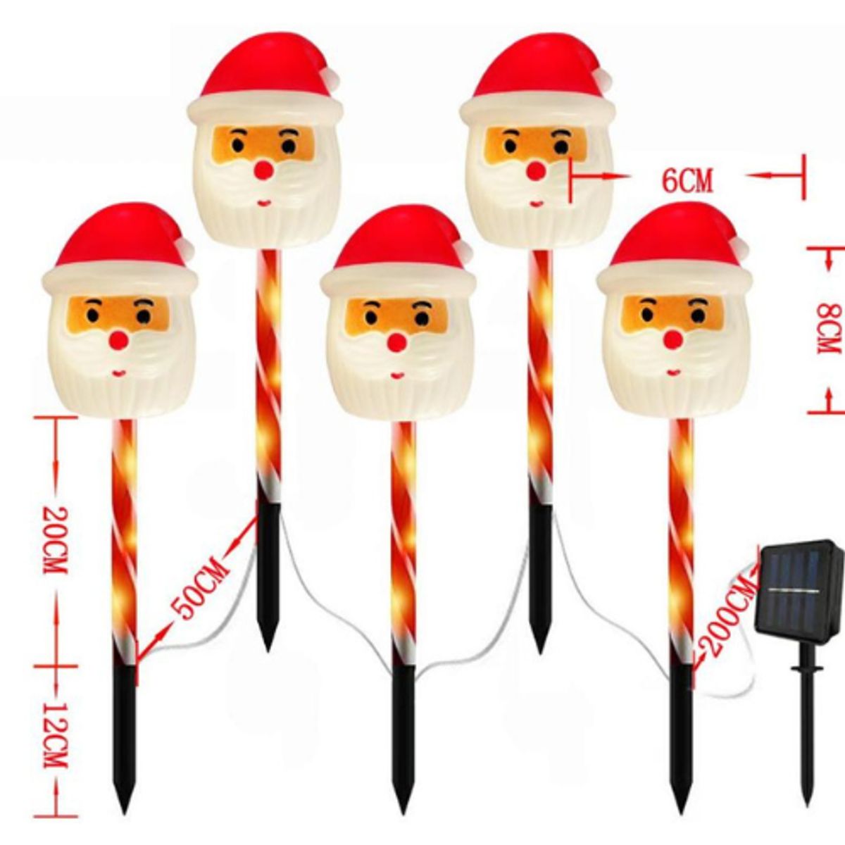 GENERICO - Luces Verticales Forma Santa Claus