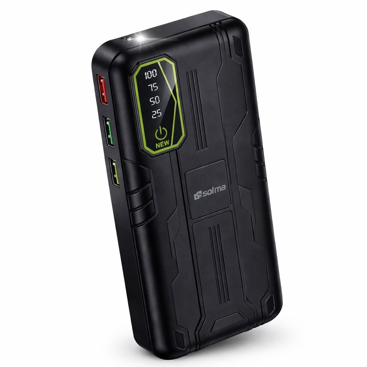 GENERICO - Power Bank 20000mAh Carga Rapida Triple USB Pantalla LED Linterna Portatil Viaje