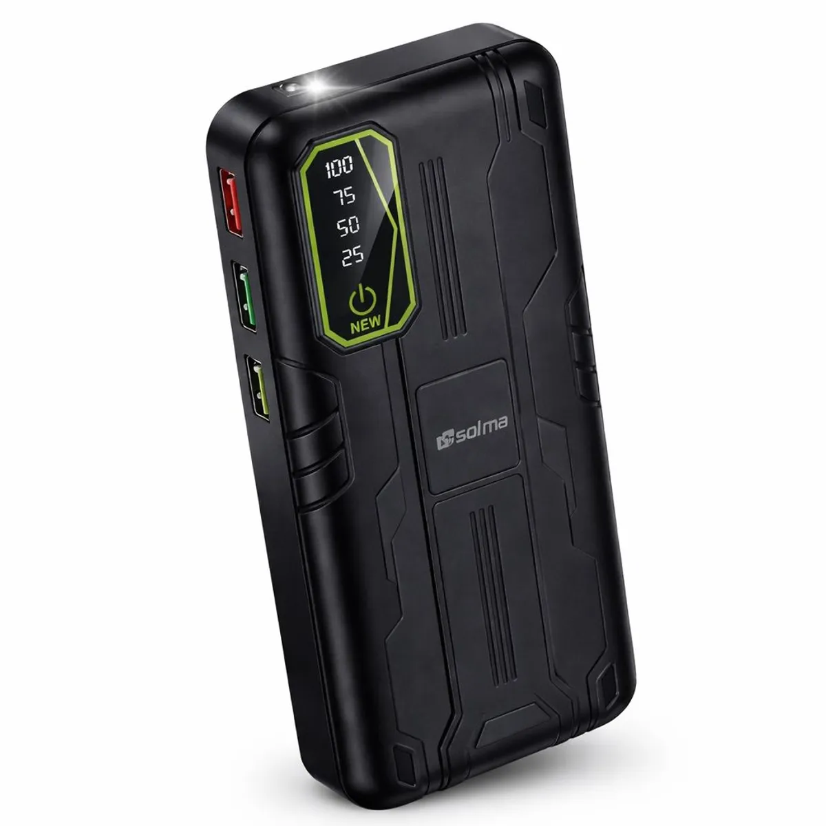 GENERICO - Power Bank 20000mAh Carga Rapida Triple USB Pantalla LED Linterna Portatil Viaje
