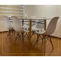 CORI CORI - Comedor Mesa Crox 140x80cms + 6 Sillas Eames