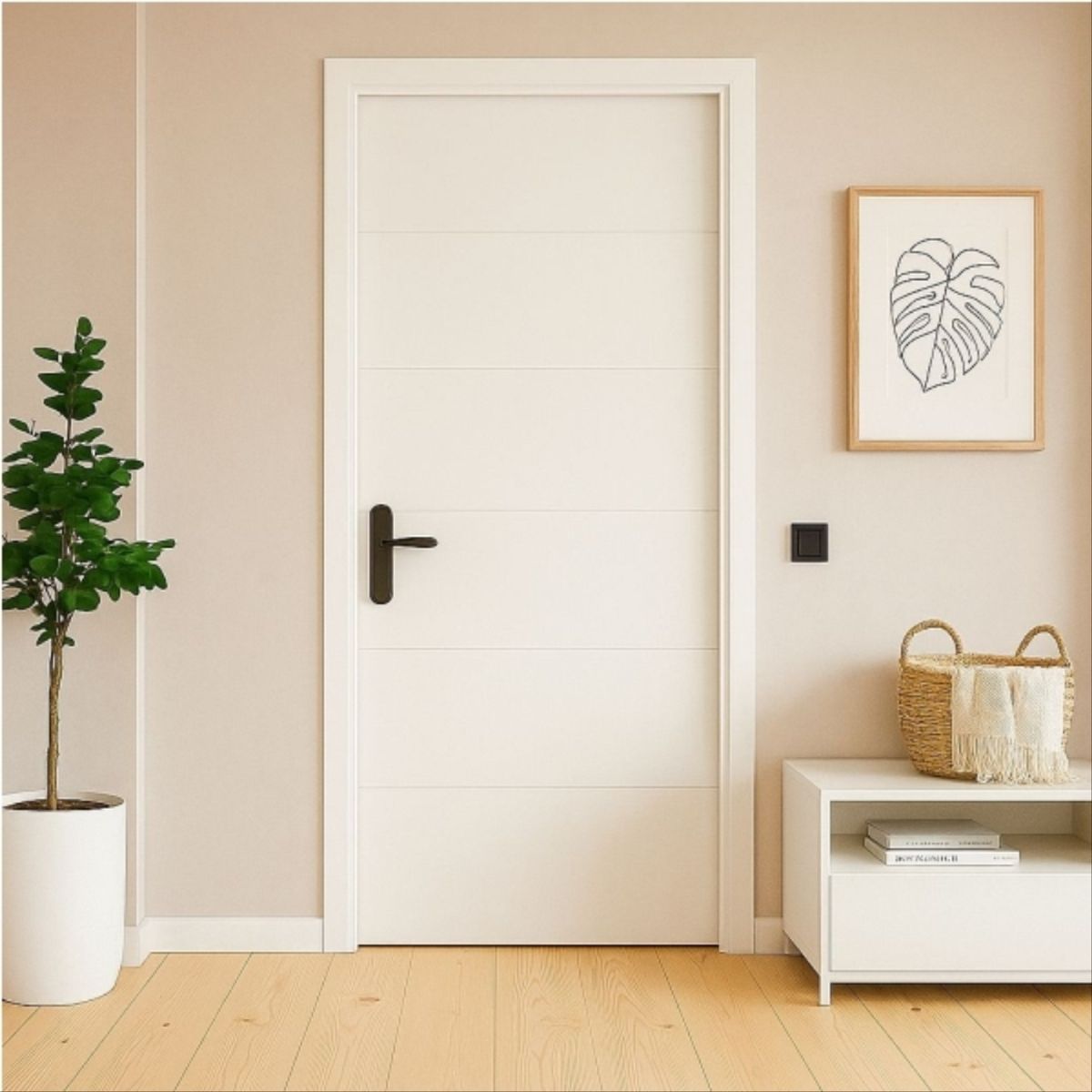 IGAL - Puerta interior  mdf  milano 70x200 color blanco