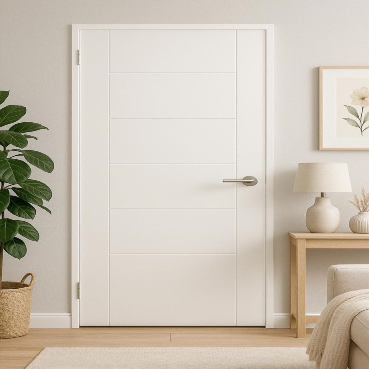 IGAL - Puerta interior  mdf  azapa 70x200 color blanco