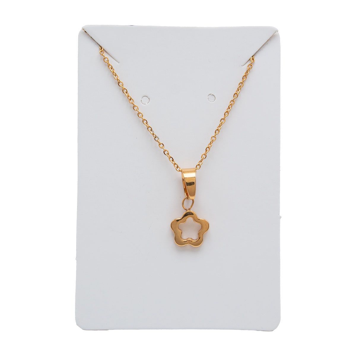 BIJOUTERIA LB20 SPA - Collar Acero Inoxidable Mujer Dije Colgante D14 - Dorado
