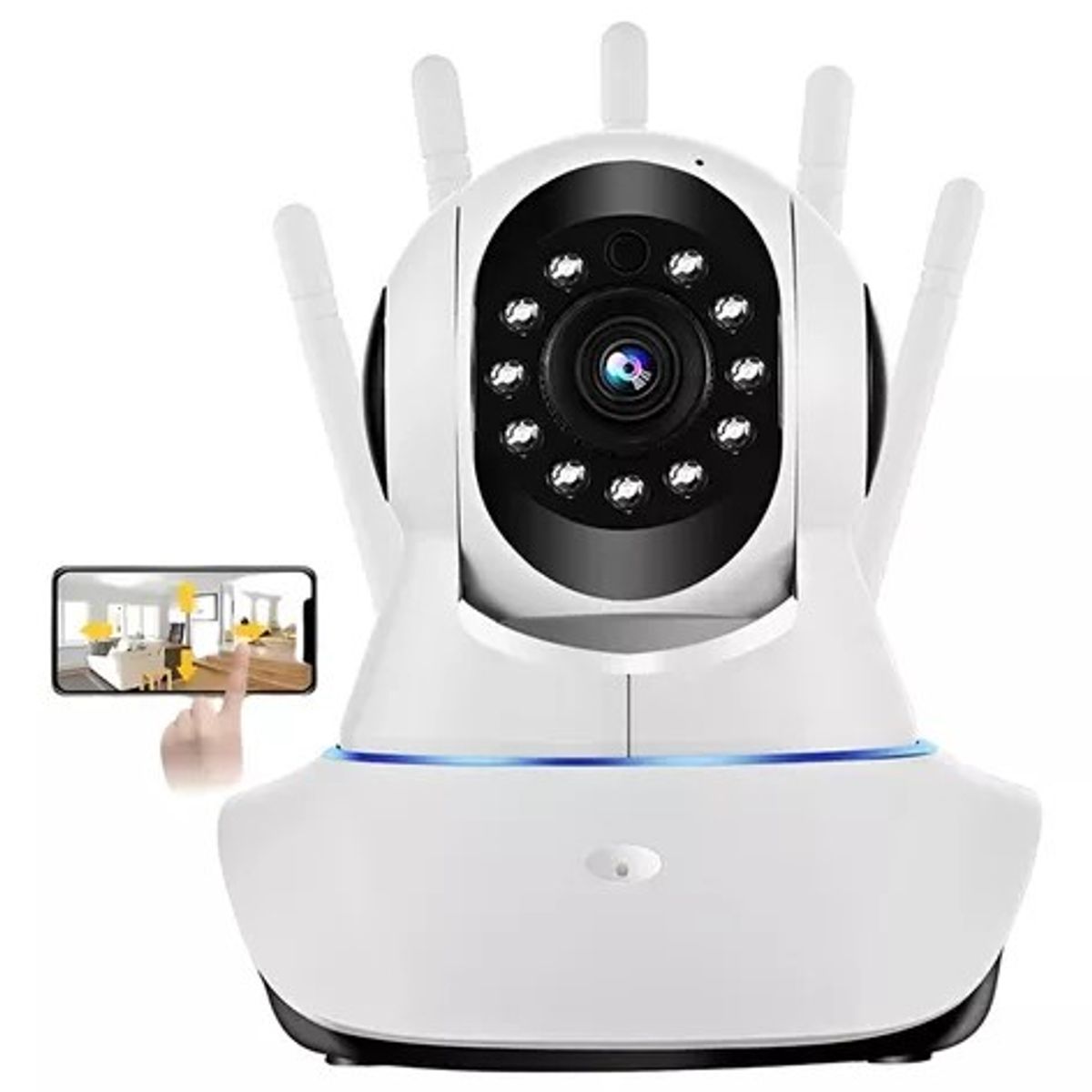 MOVI - Cámara Wifi Ip 5 Antenas Vision Nocturna - Tranquilidad Total las 24 Horas