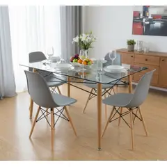 CORI CORI - Comedor Mesa Crox 140x80cms + 4 Sillas Eames