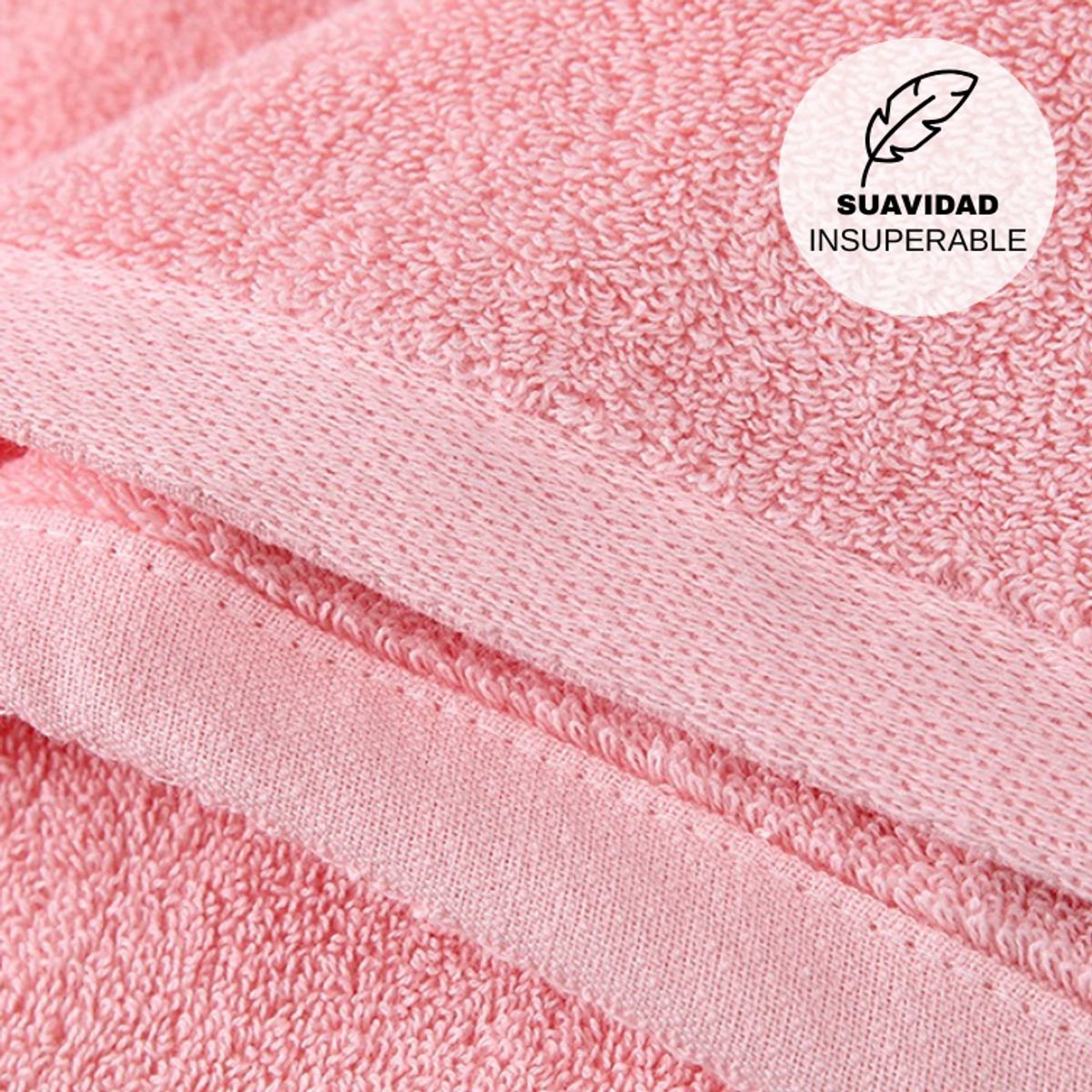 GARSIL - Set 2 Toallas Baño Gruesas 100% Algodón Hotel Rosado
