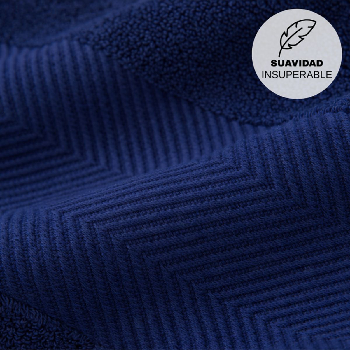 GARSIL - Set 2 Toallas Baño Gruesas 100% Algodón Hotel Azul Oscuro