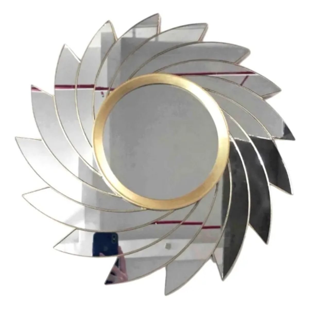 GENERICO - Espejo Decorativo Redondo Estilo Espiral Moderno