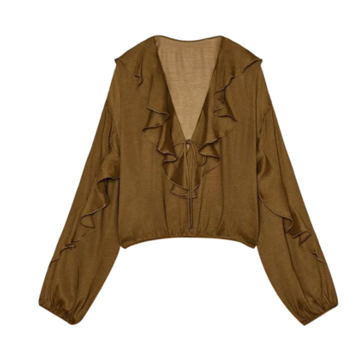 VELVET - Blusa con Volantes Véneta Blanca