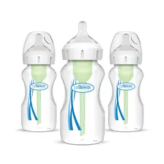 DR BROWN'S - Pack 3 Mamaderas Dr. Brown's Anticólicos Boca Ancha 270ml