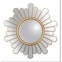 Espejo Decorativo De Lujo Redondo Marco Dorado Nórdico