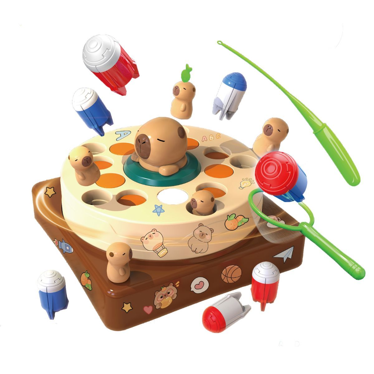 GENERICO - Juego De Mesa Pesca Milagrosa Giratorio Capibara