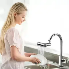MOVI - Cabezal giratorio multifunción para grifo de cocina-Ducha Extraíble 4 Modos – Negro Mate