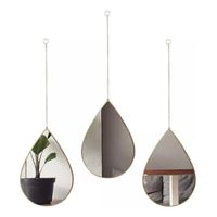 Set De 3 Espejos De Pared De Lujo Decorativos Gota De Agua