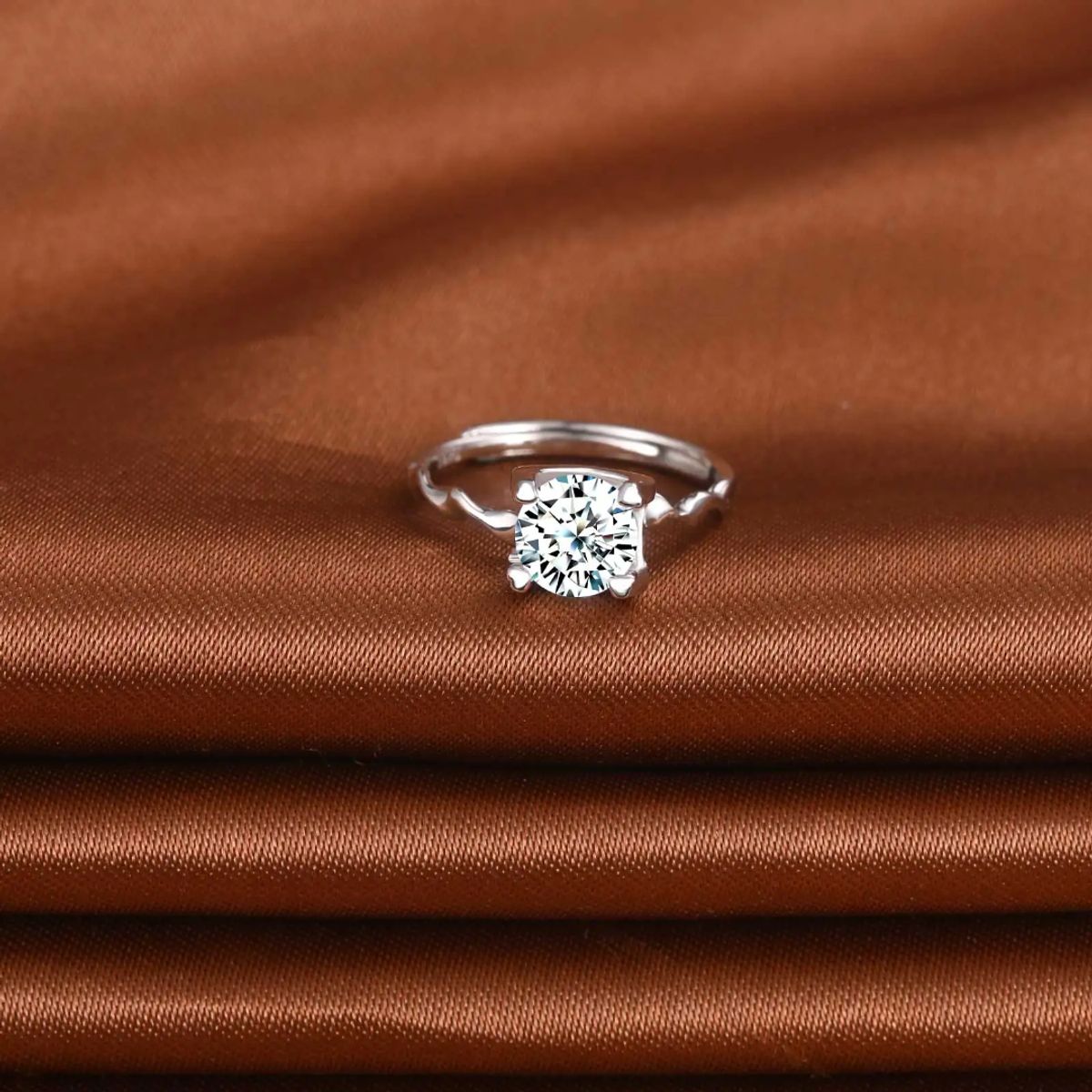 VOUSEZ - Anillo plata 925 ajustable mujer ilusion regalo compromiso