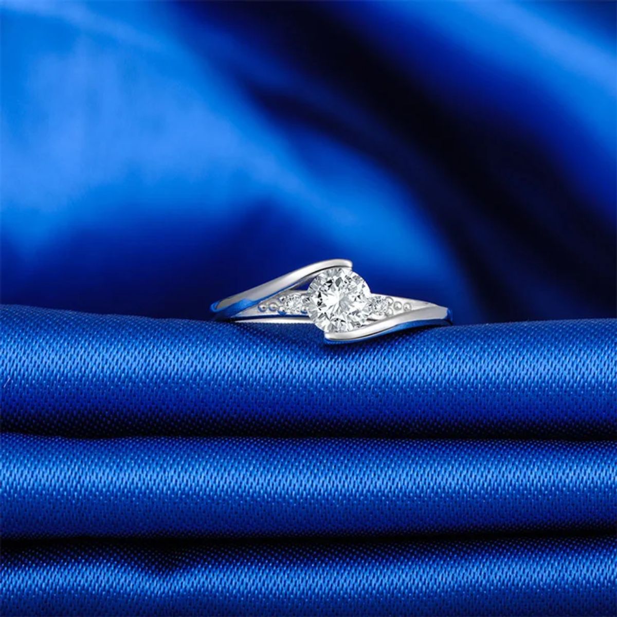VOUSEZ - Anillo plata 925 ajustable mujer ilusion regalo compromiso