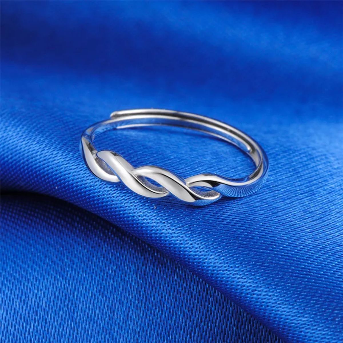 VOUSEZ - Anillo plata 925 ajustable infinito mujer ilusion regalo