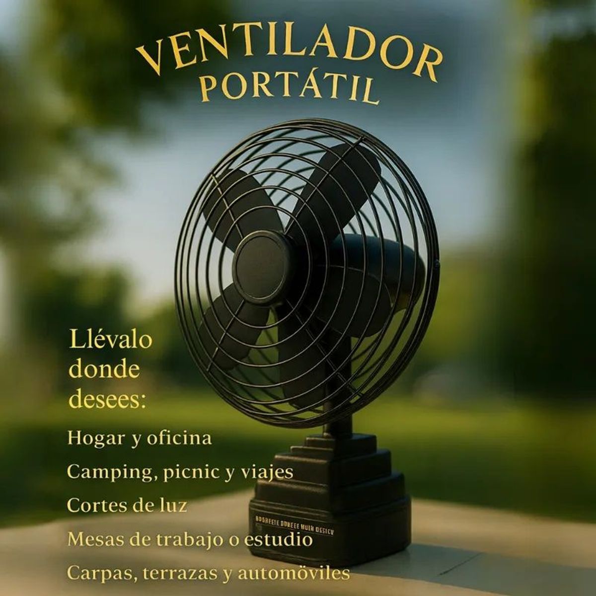MOVI - VENTILADOR RECARGABLE CON BATERÍA Y PORTÁTIL 5 ASPAS