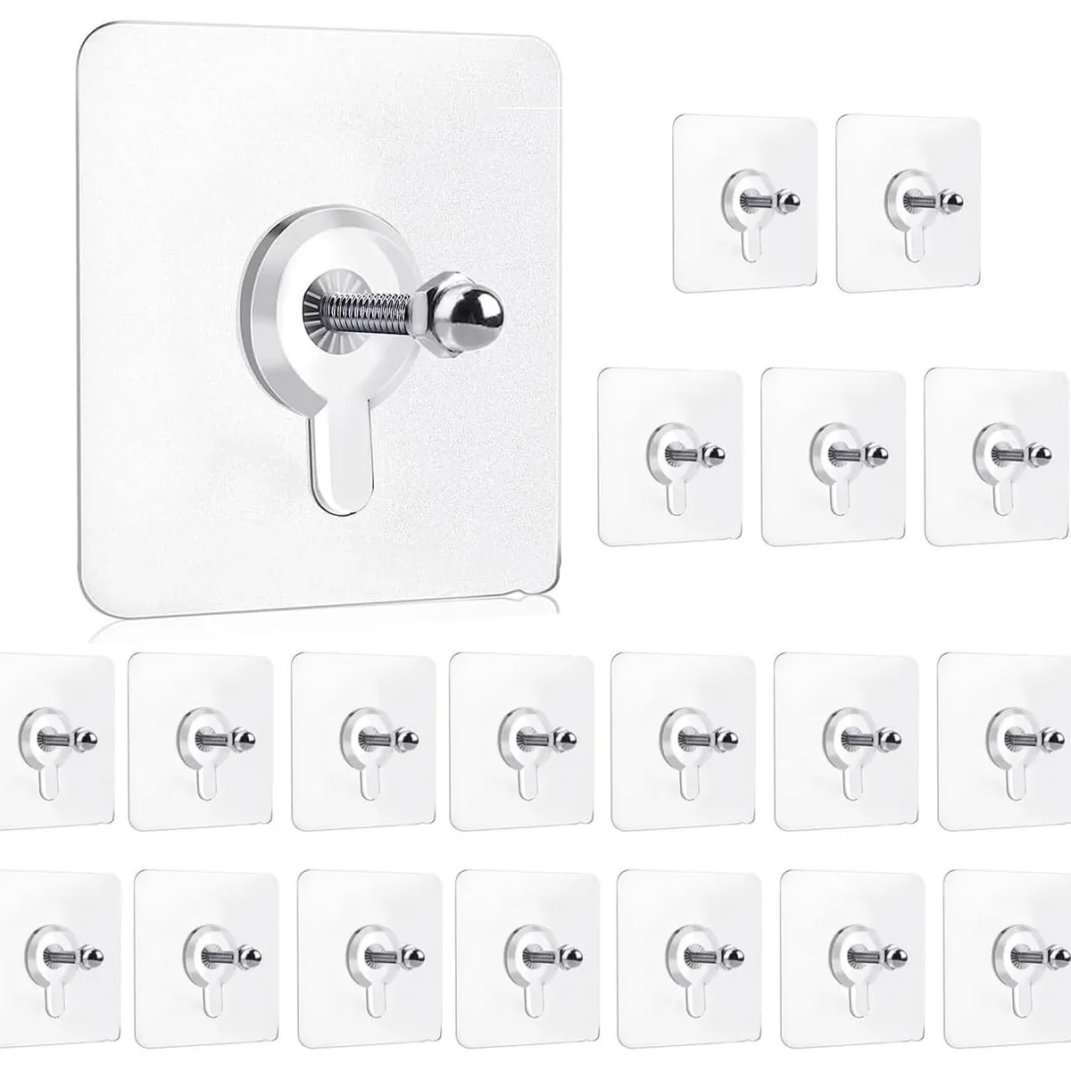 KINDA NICE - Pack 20 Colgador Forma Clavo Adhesivos De Pared Para Colgar