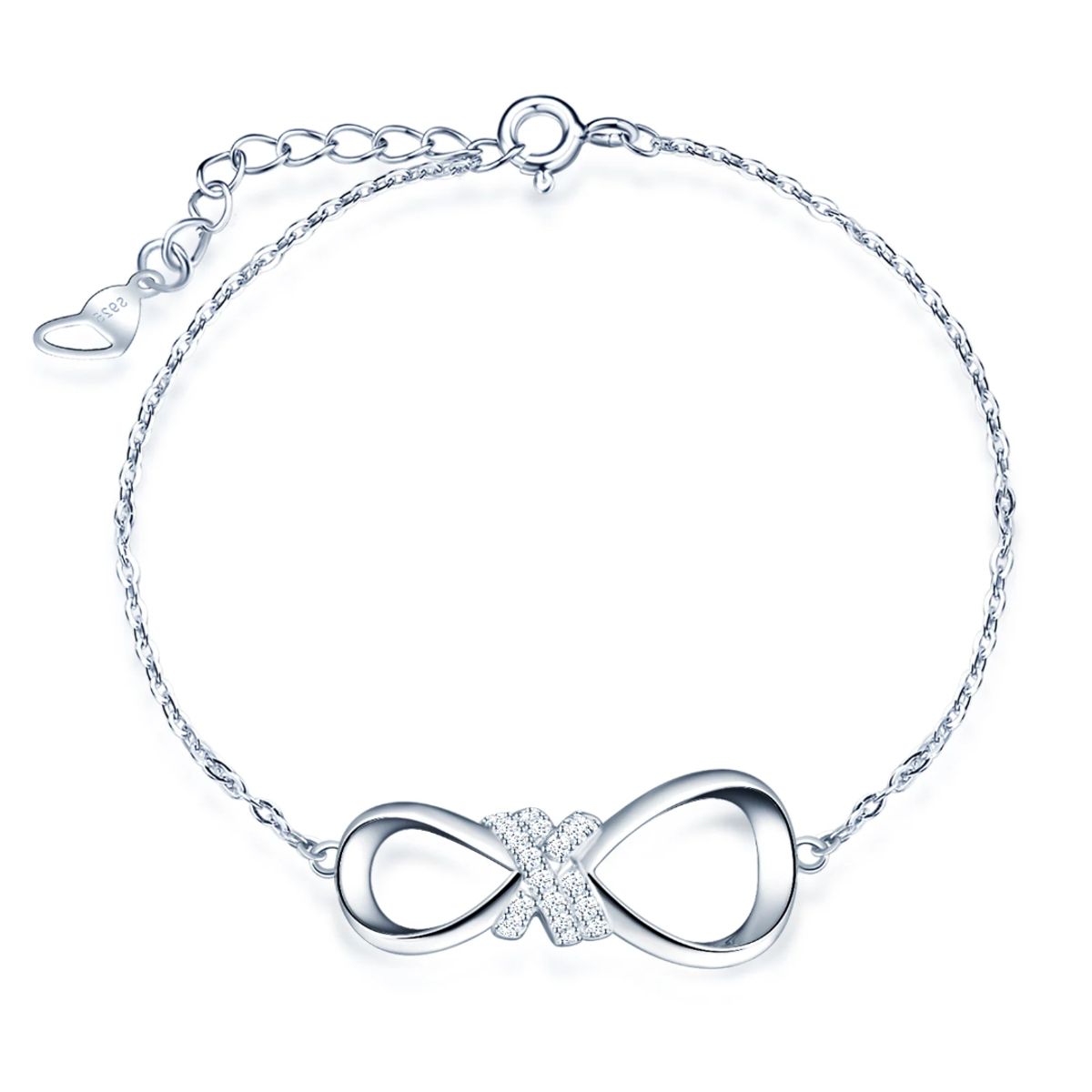GENERICO - Pulsera infinito plata 925 mujer joya fina regalo