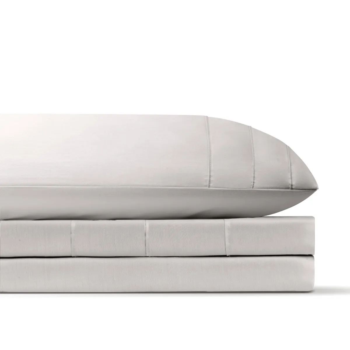 AMABILE - Juego de Sábanas 2 Plazas Grises Satinadas y Suaves   Algodón 100%  Indio