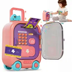LUKOVEE - Alcancía Electrónica De Ahorro Clave Y Reloj Para Niños 12pcs Rosa