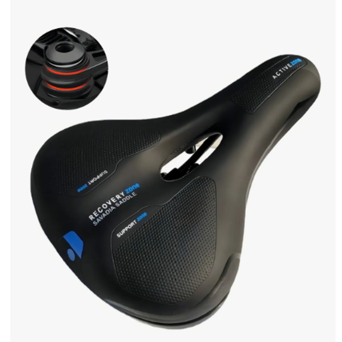 GENERICO - Asiento de bicicleta antiprostático impermeable 25x19 cm negro unisex