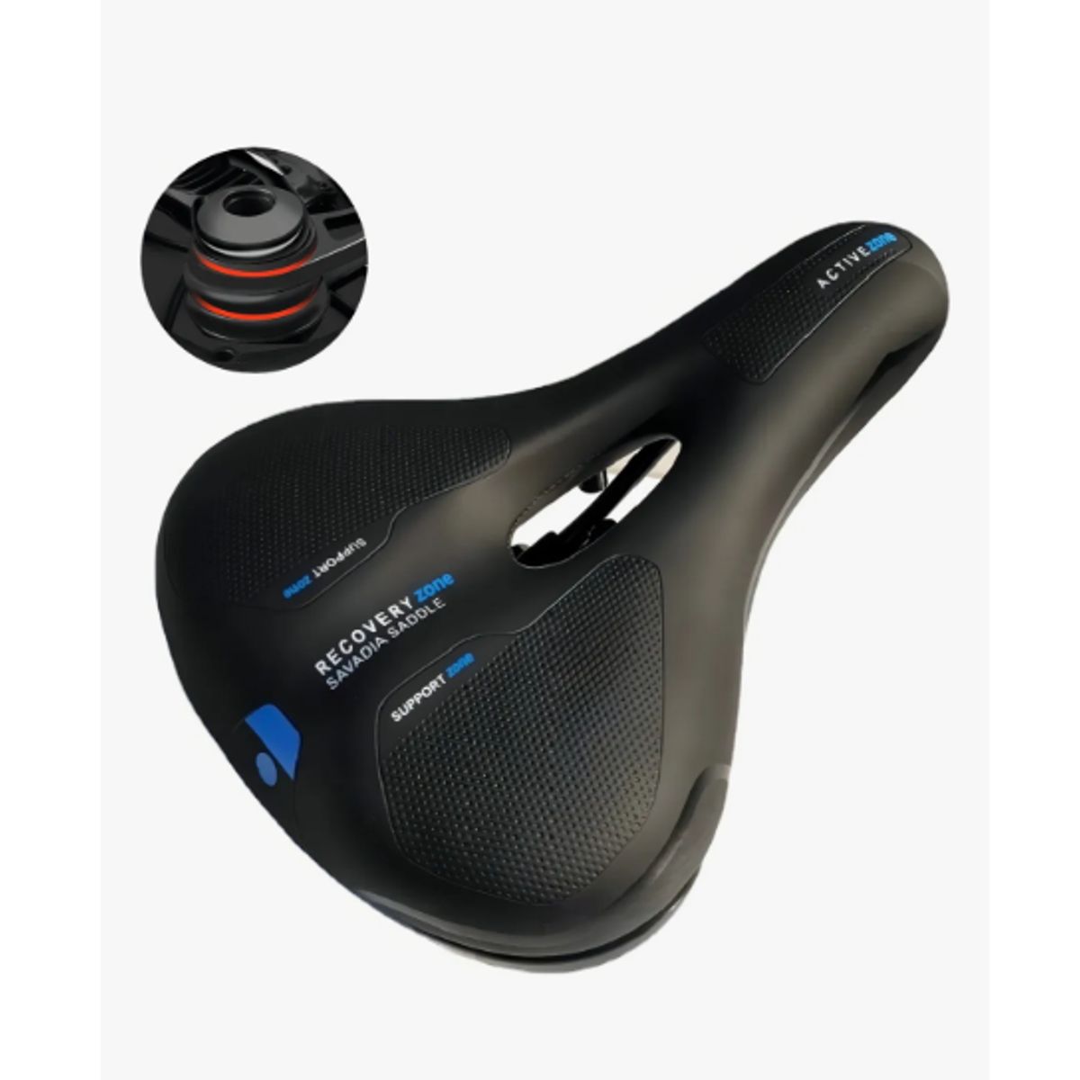 GENERICO - Asiento de bicicleta antiprostático impermeable 25x19 cm negro unisex