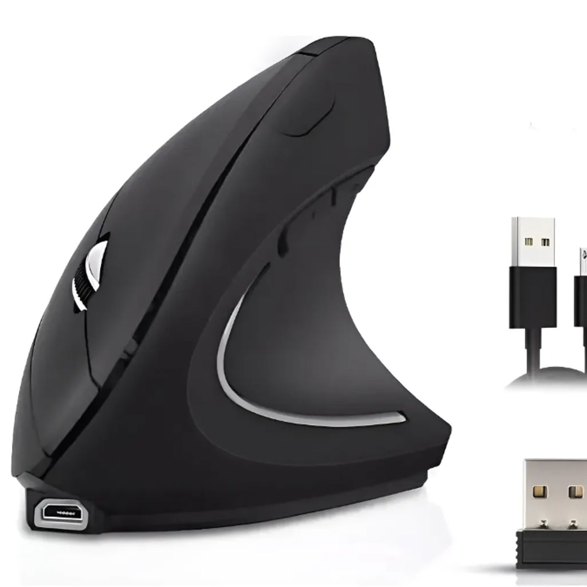 GENERICO - Mouse Vertical Inalámbrico Ergonómico Carga Usb