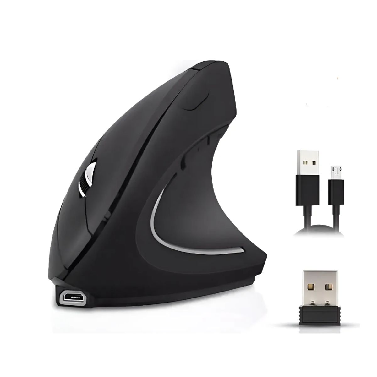 GENERICO - Mouse Vertical Inalámbrico Ergonómico Carga Usb