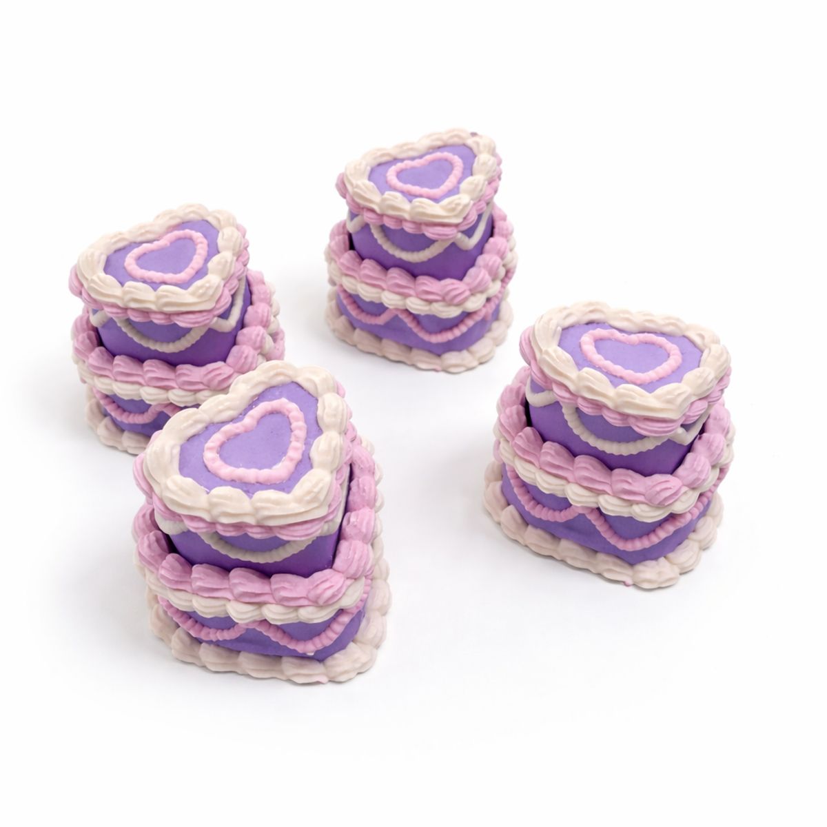 GENERICO - Clicker de Pastel con Forma de Corazón (pack 4 un)