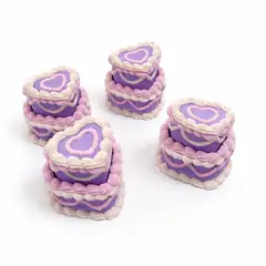 GENERICO - Clicker de Pastel con Forma de Corazón (pack 4 un)