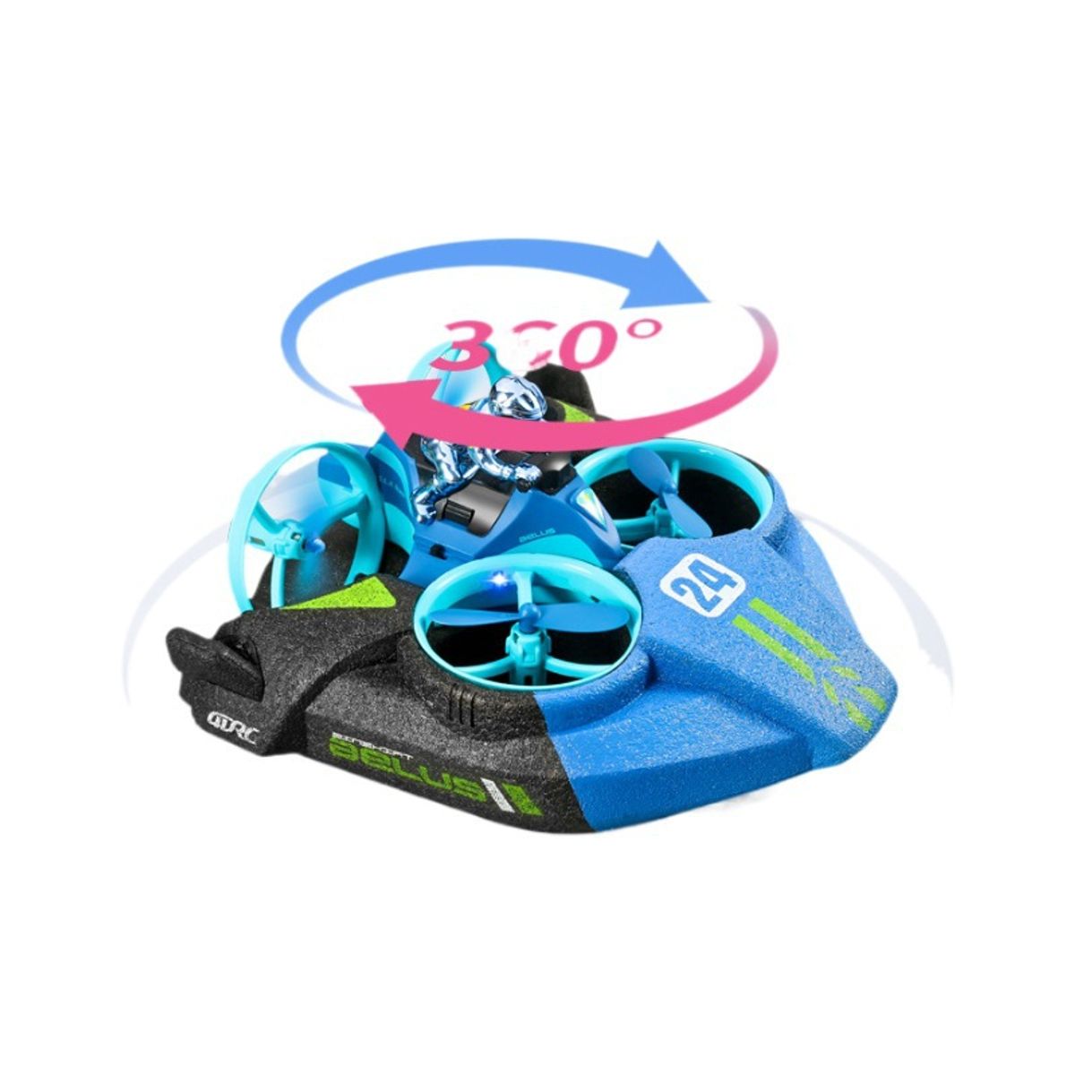 PUREPOWER - Juguete de avión remoto combinado tierra mar y aire