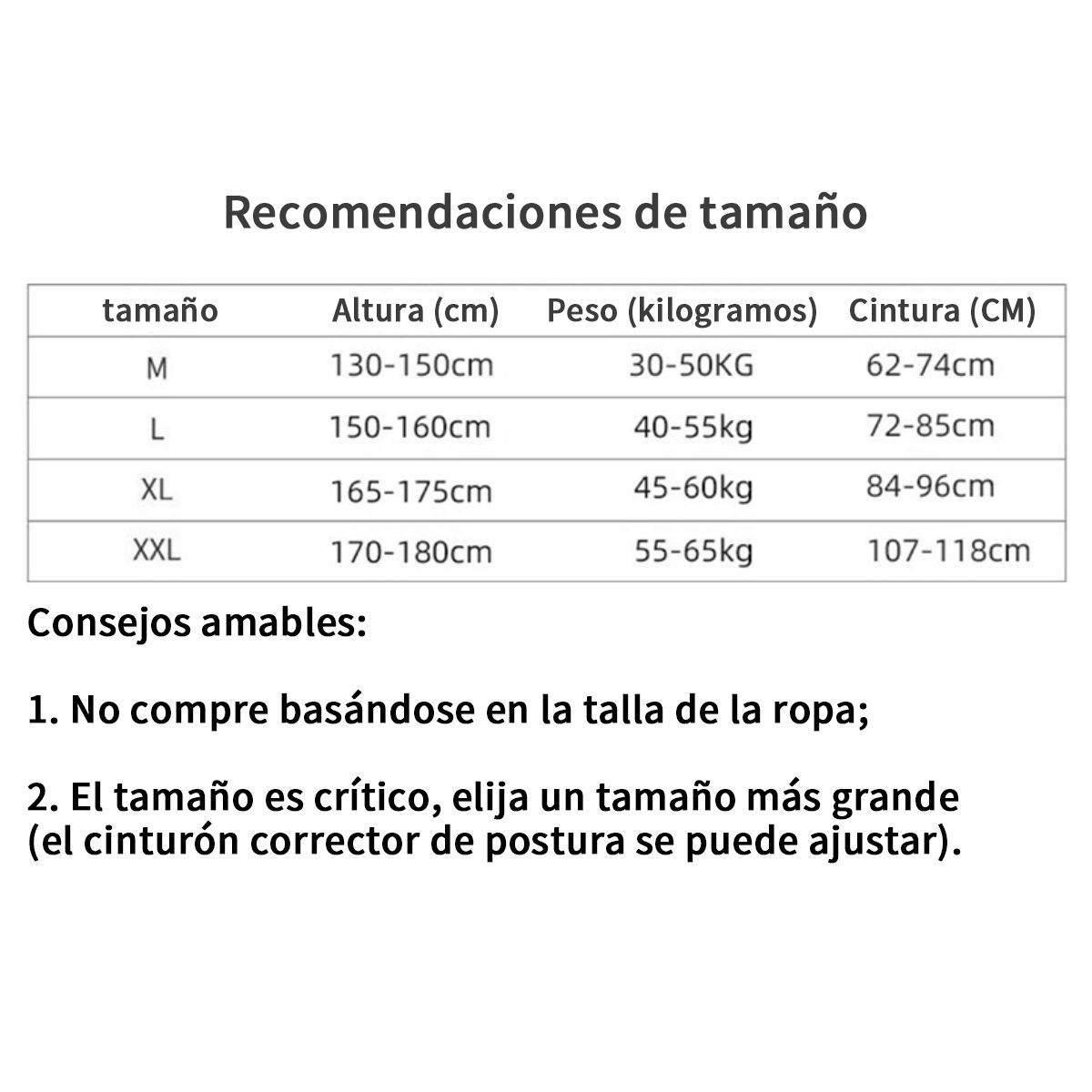 KINDA NICE - Faja Corrector Postura Espalda Corregidor Espalda M