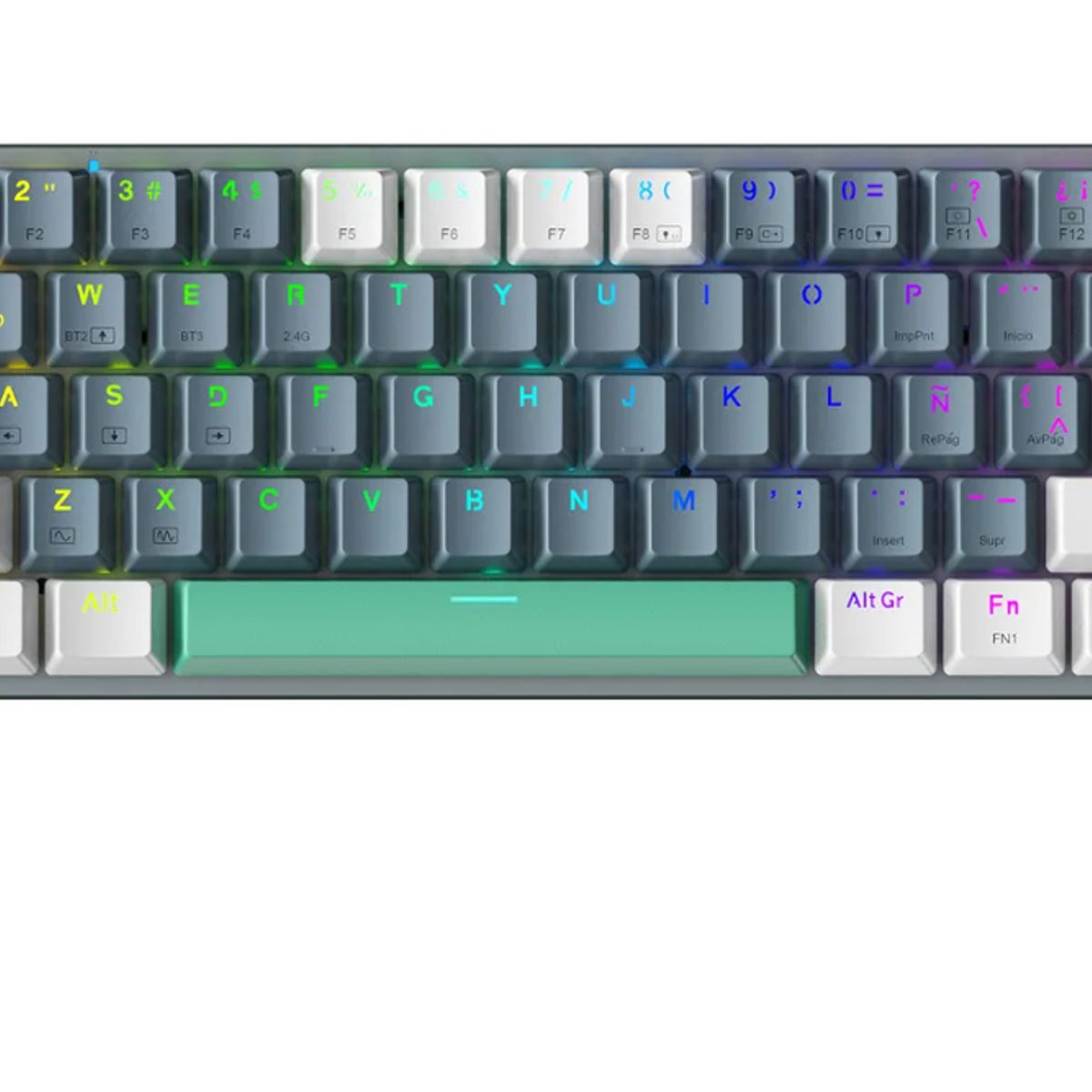 GENERICO - Teclado Mecánico Bluetooth Español 60% Gamer