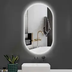 BLUEDREAMER - Espejo Con Luz Led Touch De Lujo Para Tocador O Baño 50x70cm
