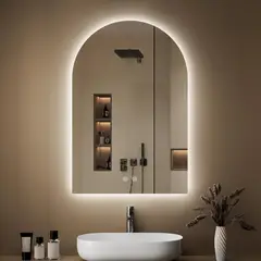 BLUEDREAMER - Espejo Con Luz Led Touch De Lujo Para Tocador O Baño 50x70cm