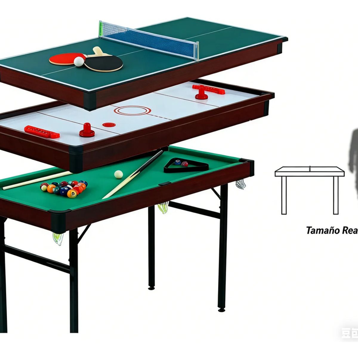 TOYUN TOYUN - Mesa De Juego Múltiple 3 En 1