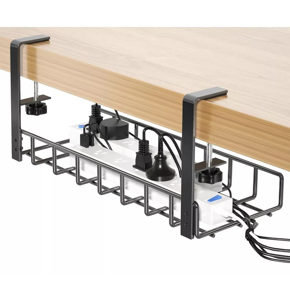 KUANGYE - Organizador Cables Escritorio Bandeja Rejilla 40cm