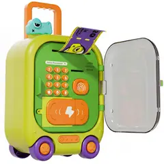LUKOVEE - Alcancía Electrónica De Ahorro Clave Y Reloj Para Niños 12pcs Verde