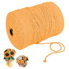 DEKANO - Cuerda Trenzada De Bricolaje Hecha A Mano 3mmx500m Algodón