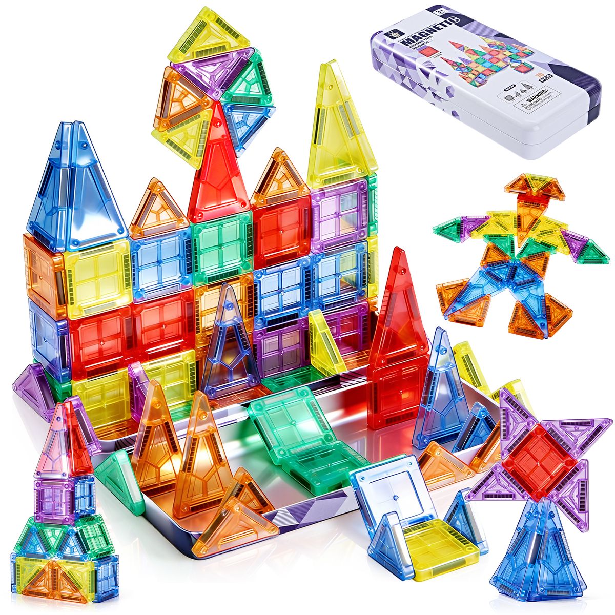 LUKOVEE - Bloques Magnéticos De Bricolaje De Juguete Magnético 70 pcs
