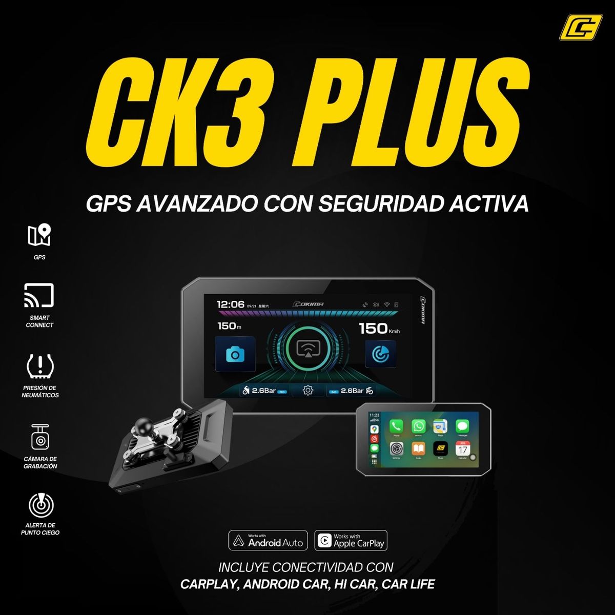 GENERICO - CK3 Plus  GPS Avanzado con Seguridad Activa