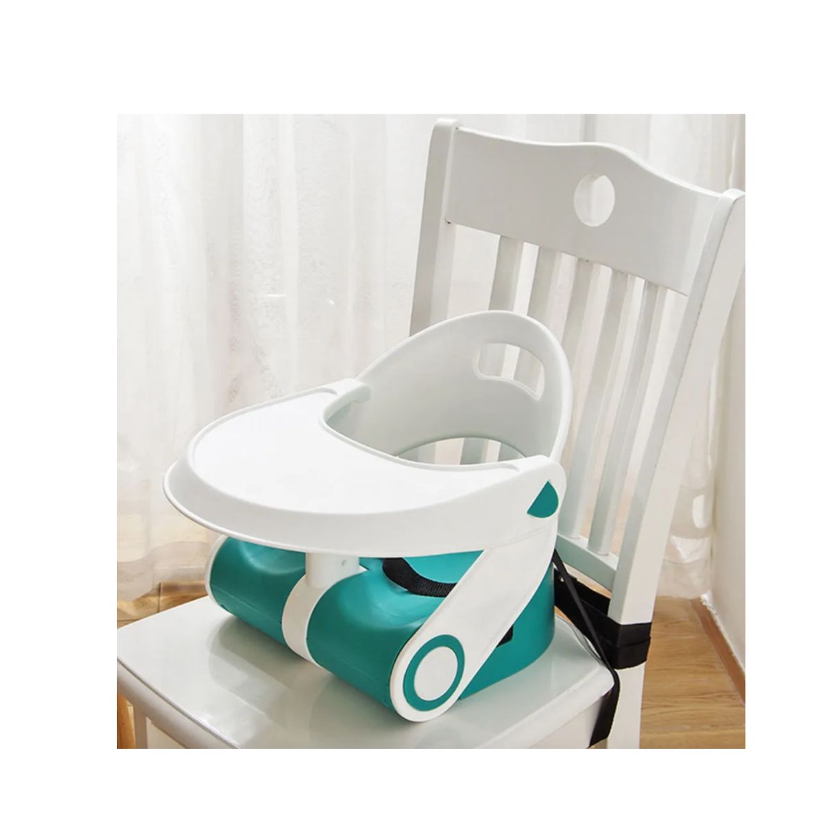 GENERICO - Silla De Bebe para Comer Alimentación Plegable Azul