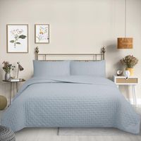 Cubrecama Quilt Color Gris 1,5 plazas Deluxe Collection Martiné
